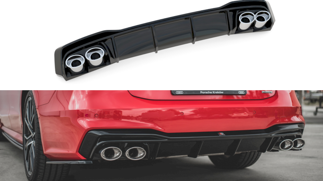 Takadiffuusori+"Pakoputkenpäät" Audi A7 C8 S-Line 2017-